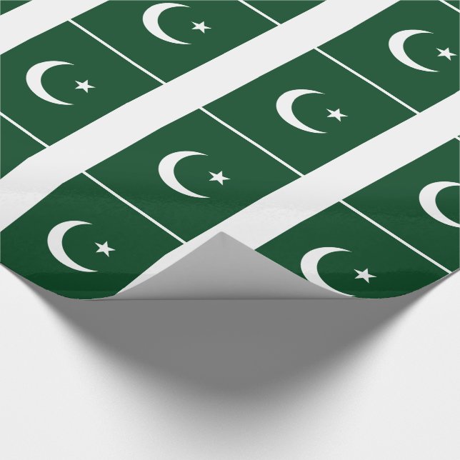 Pakistans flagga presentpapper (Hörn)