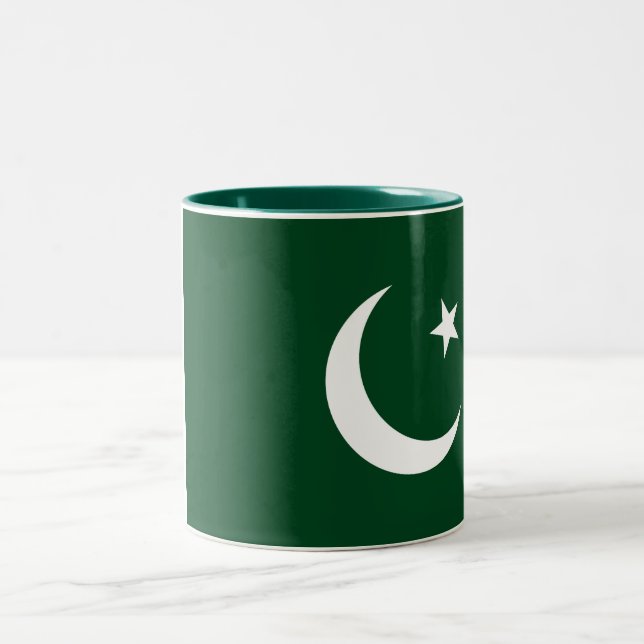 Pakistans flagga Två-Tonad mugg (Center)
