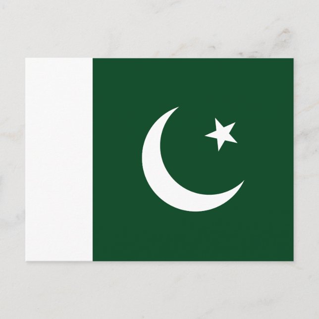 Pakistans flagga vykort (Framsida)