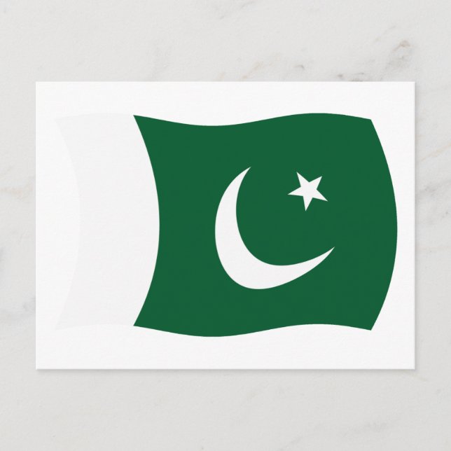 Pakistans flagga vykort (Framsida)
