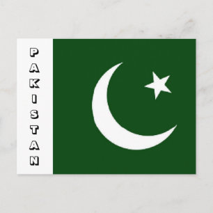 Pakistans flagga vykort