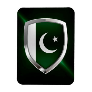 Pakistans metallemblem magnet