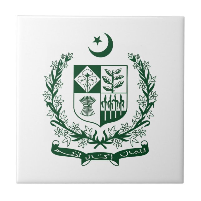 Pakistans statsvapen symbol emblem vapen örn kakelplatta (Framsidan)