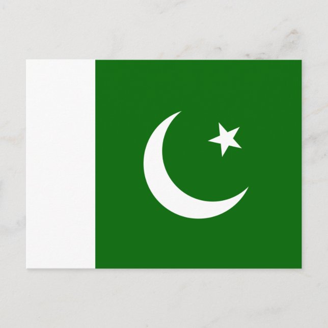 Pakistans vykort för Flagga (Framsida)
