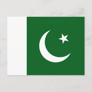 Pakistans vykort för Flagga