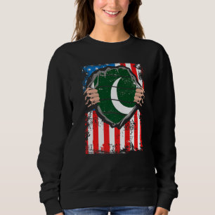 Pakistansk Amerikansk Uppvuxen Patriot Pakistan Fl T Shirt