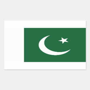 Pakistansk dekalklistermärke för flagga rektangulärt klistermärke