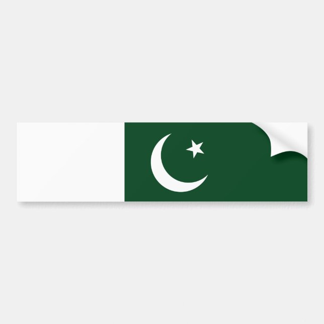Pakistansk Flagga Bumper Sticker Bildekal (Framsidan)