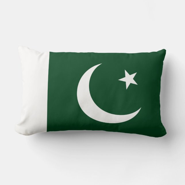 Pakistansk flagga lumbarkudde (Framsida)