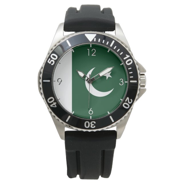 Pakistansk Flagga (Pakistan) Armbandsur (Framsida)