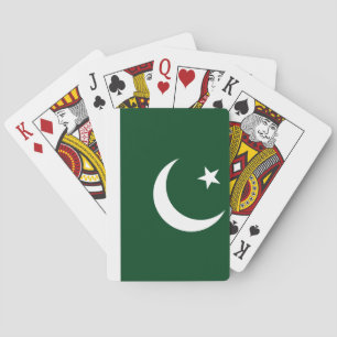 Pakistansk flagga som leker kort kortlek