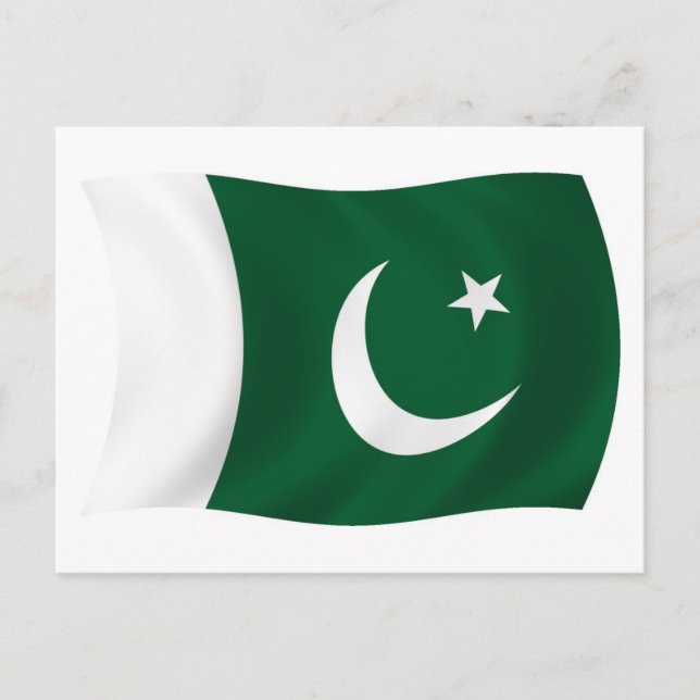 Pakistansk flagga vykort (Framsida)
