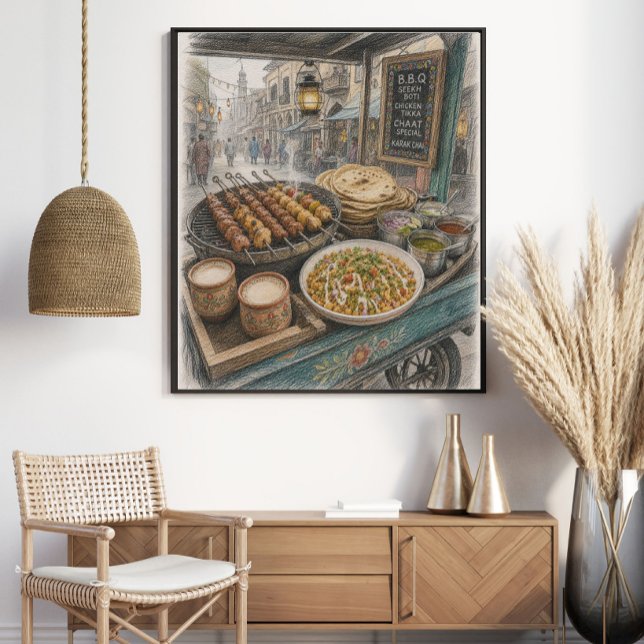Pakistansk grillgata matvagn poster (Skapare uppladdad)