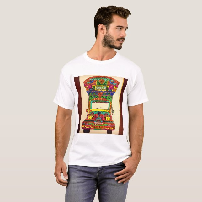 Pakistansk härlig lastbilkonstT-tröja Tee (Hel framsida)