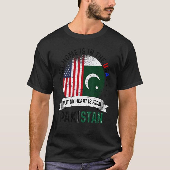 Pakistansk patriot Heart från Pakistan T Shirt (Framsida)
