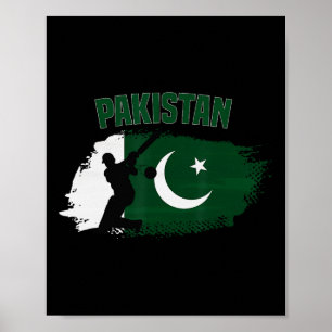Pakistanska cricket-supportrars flagga Pakistan Cr Poster