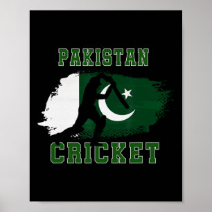Pakistanska cricket-supportrars flagga Pakistan Cr Poster