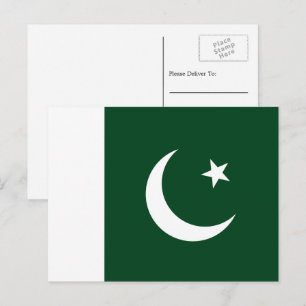 Pakistanska Flagga, Flagga Pakistan Vykort