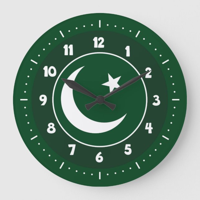 Pakistanska flagga stor klocka (Framsida)