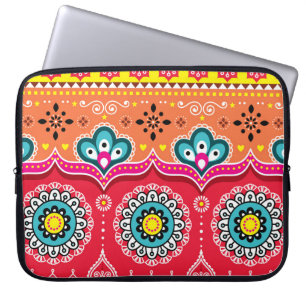 Pakistanska Lastbil Art: Färgfull Laptop Fodral