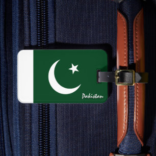 pakistanska resgodsflaggor, patriotiska pakistansk bagagebricka