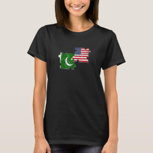Pakistanskt amerikanskt pakistanskt Flagga T Shirt