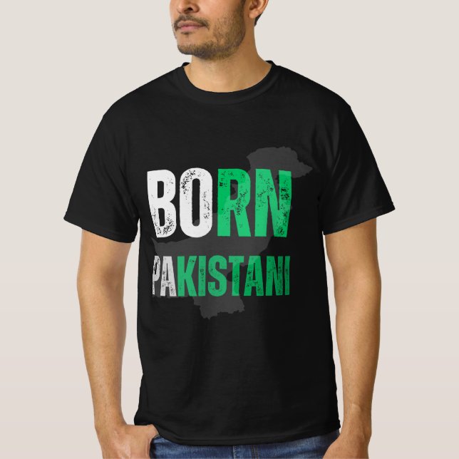 Pakistanskt född till företrädare t shirt (Framsida)
