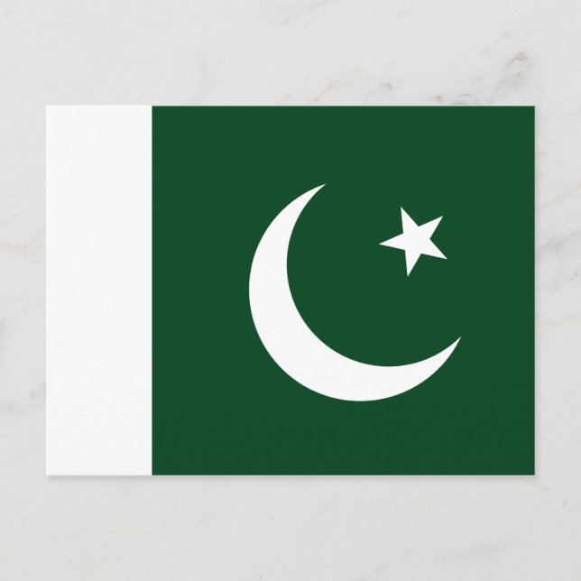 Pakistanskt (pakistanskt) Flagga-vykort Vykort (Framsida)