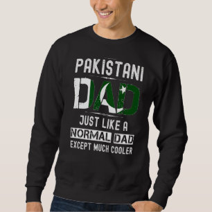 Pakistanskt Pappa Fars dag Pakistan Flagga Manar Lång Ärmad Tröja
