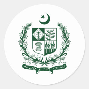 Pakistanskt statsemblem, Pakistan Runt Klistermärke