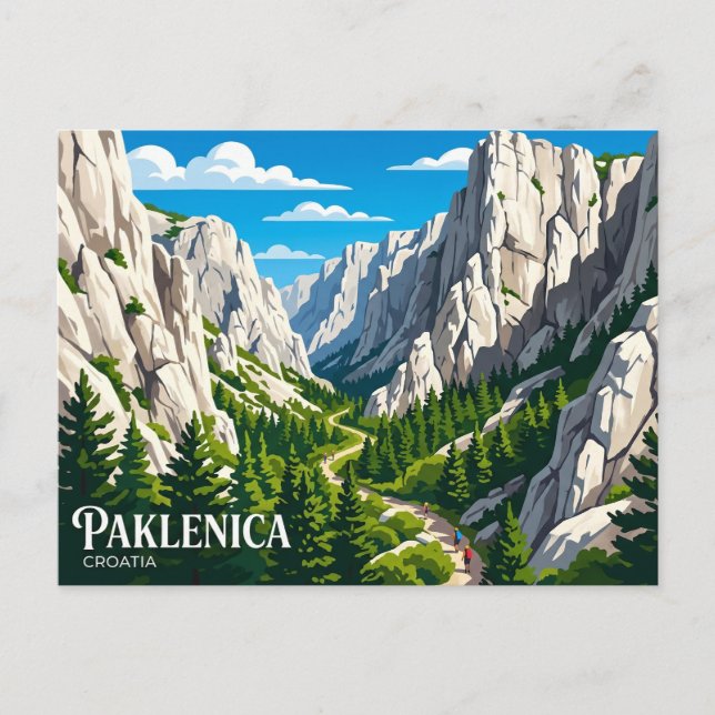 Paklenica nationalpark Kroatien Vykort (Framsida)