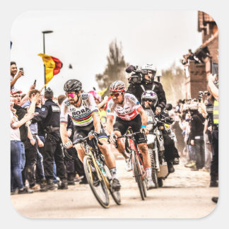 Pakten med Djävulen - Paris Roubaix 2018 Fyrkantigt Klistermärke