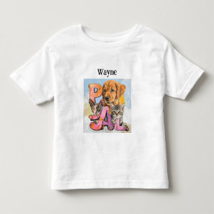 Pal Hund och Katter Plus Personlig Namn T Shirt