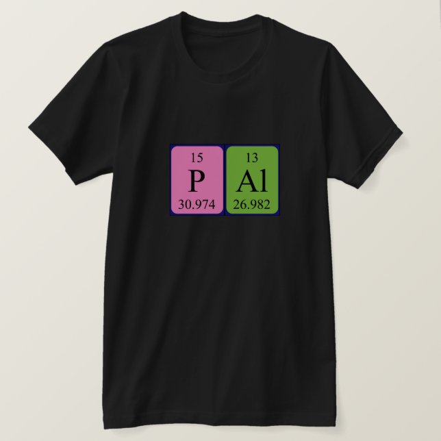 Pál periodisk skjorta bord namn t-shirt (Design framsida)