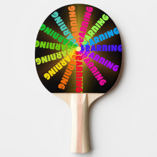 Pala de Ping Pong Círculo con Letras de Colores    Pingisracket