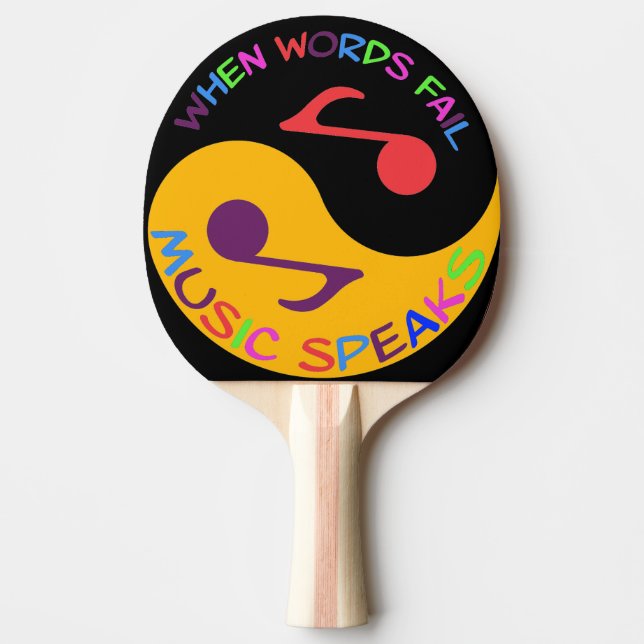 Pala de Ping Pong Frase y Notas Musicales Pingisracket (Framsidan)