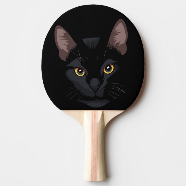 Pala de Ping Pong Gato Negro en la Oscuridad Pingisracket (Framsidan)
