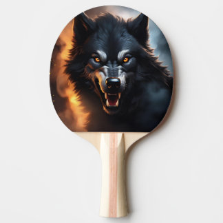 Pala de Ping Pong Lobo con Postura Agresiva Pingisracket