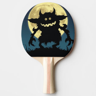 Pala de Ping Pong Monstruo Fantasma en Luna llena Pingisracket