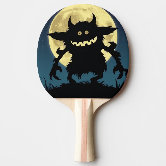 Pala de Ping Pong Monstruo Fantasma en Luna llena Pingisracket (Framsidan)