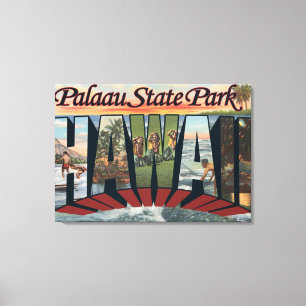 Palaau delstatspark, Hawaii - stora brevplatser Canvastryck