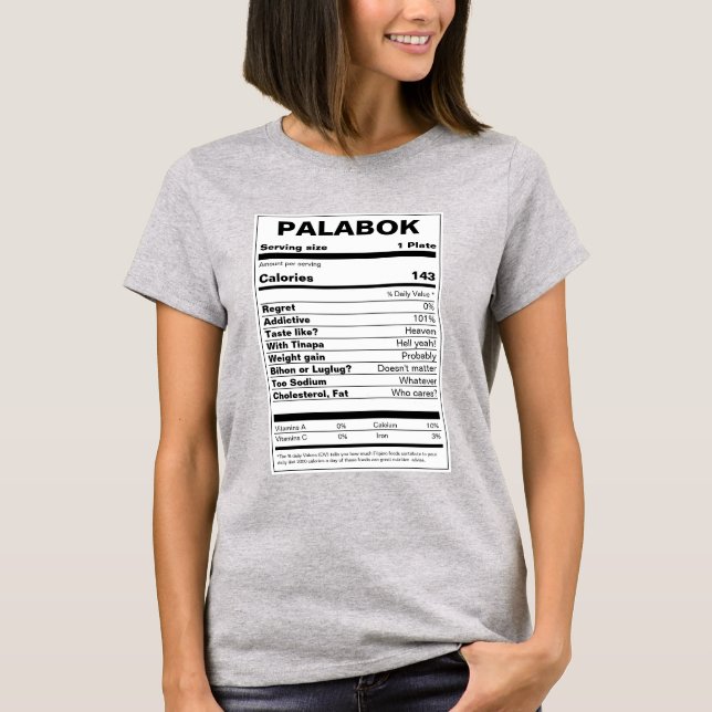 Palabok Nutrition Facts T Shirt (Framsida)