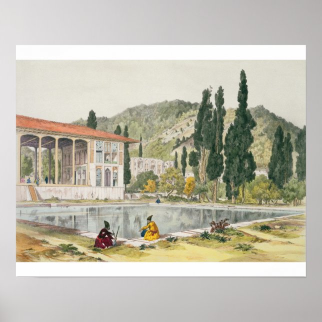 Palace and Gardens of Ashref, Persia, tallrik 80 Poster (Framsidan)