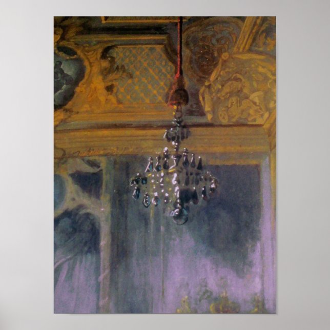 Palace Chandelier ~ Print Romantic Fransk Roligt Poster (Framsidan)