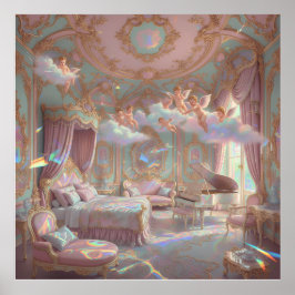 Palace Dreamscape Psychedelic Rococo Revival Mural Poster