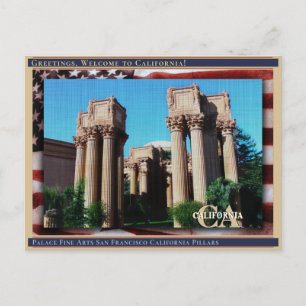 Palace Fine Arts San Francisco California Linen Vykort