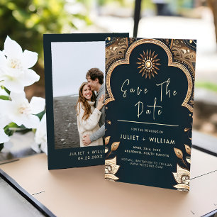 Palace Hindi Henna Mehndi Indian Stil Bröllop Spara Datumet