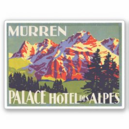 Palace Hotel Des Alpes Murren Schweiz Klistermärken
