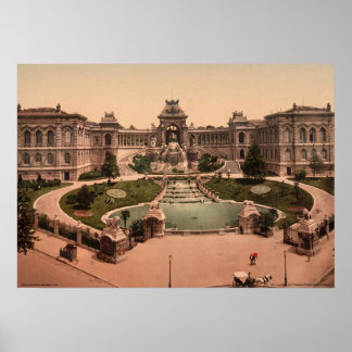 Palace Longchamps, Marseilles, Frankrike Poster