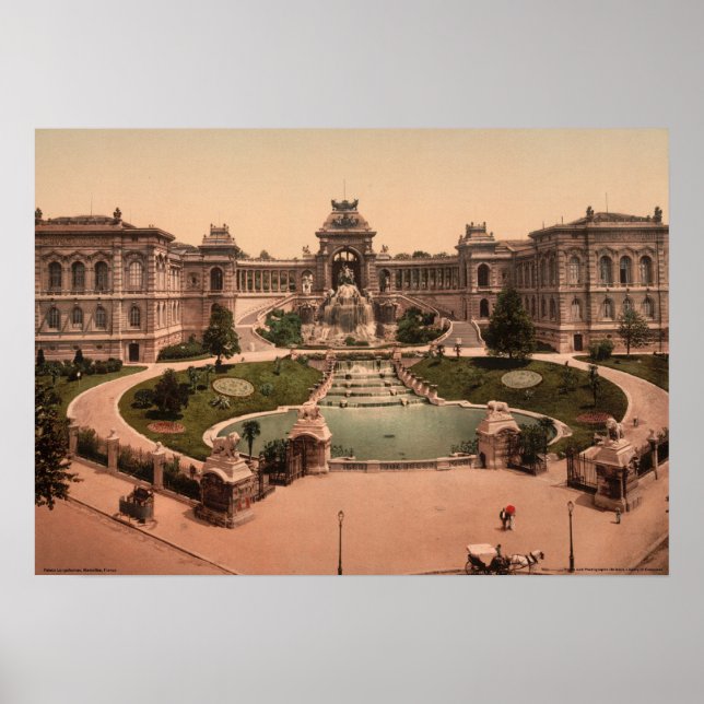 Palace Longchamps, Marseilles, Frankrike Poster (Framsidan)
